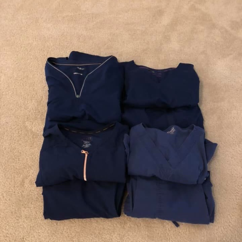 Navy Blue Scrubs-2xl petite pants